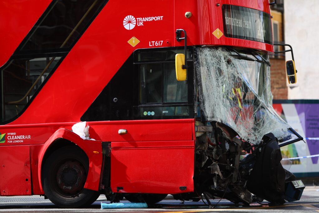 London Bus Collision: Six Injured in Shocking Theater Impact bus crashes into pedestrians outside londons victoria station 46zjgzyt.jpeg